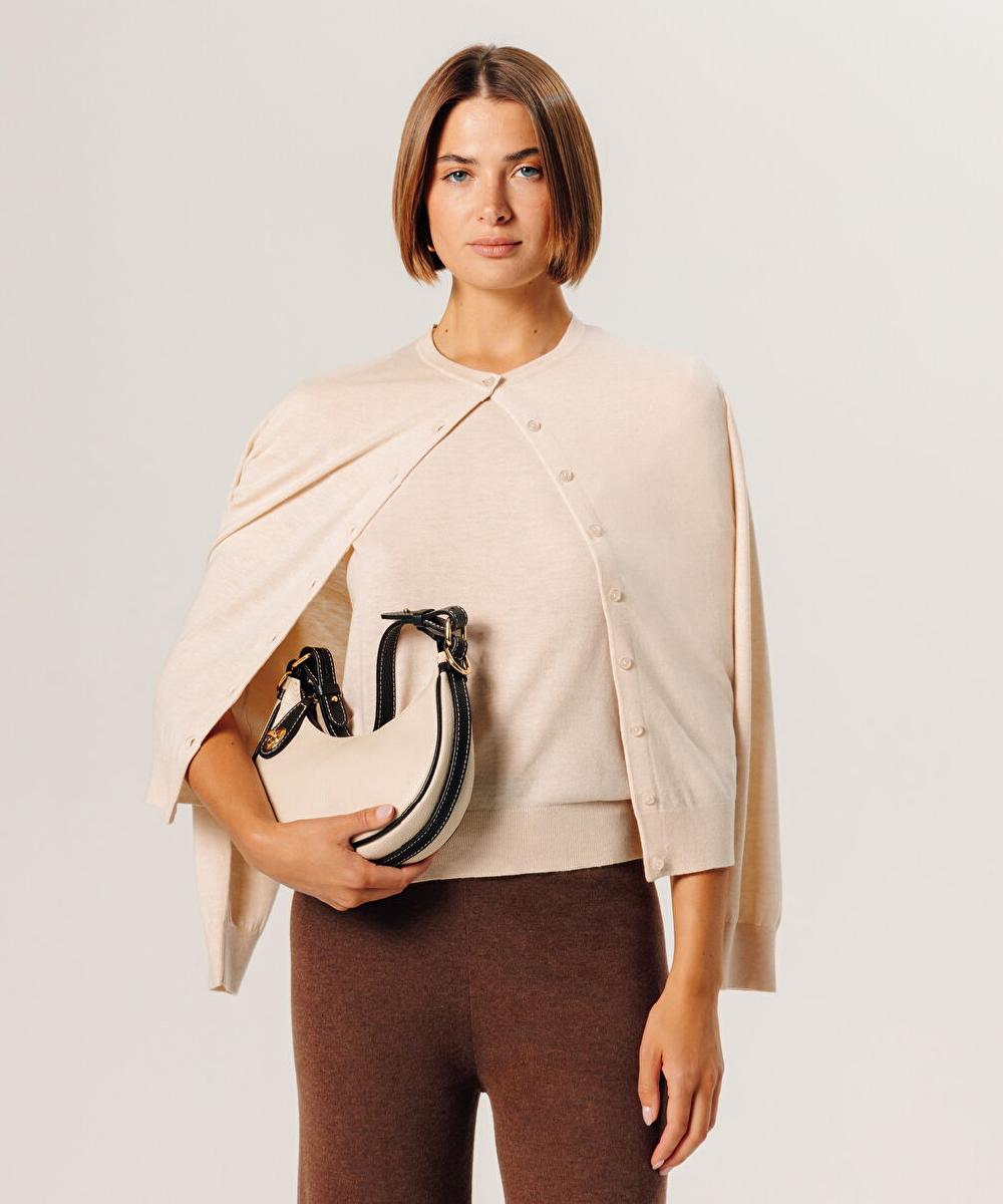 rodier Twin-set en maille blanc ecru