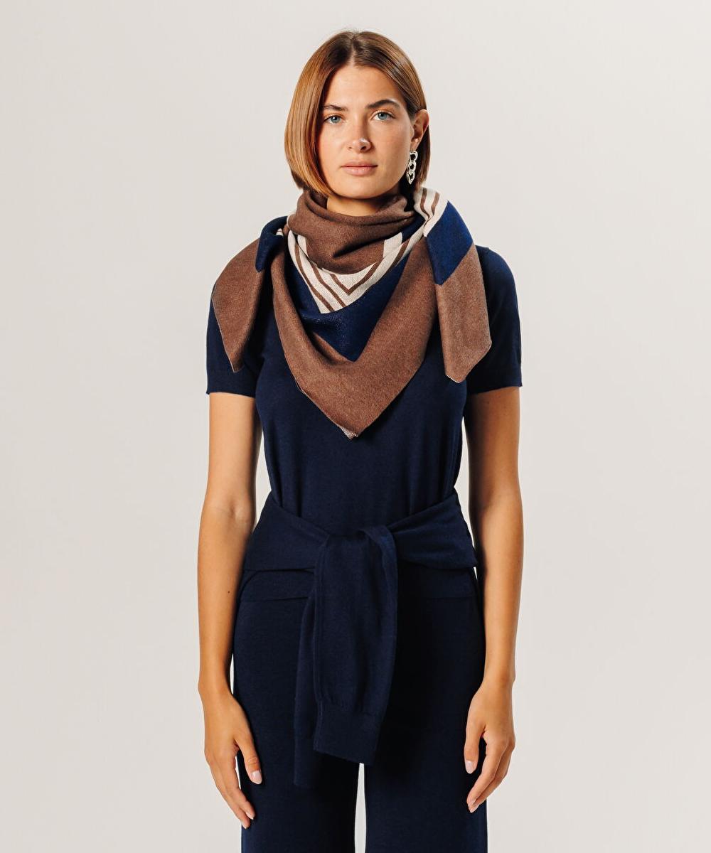 rodier Twin-set en maille bleu nuit