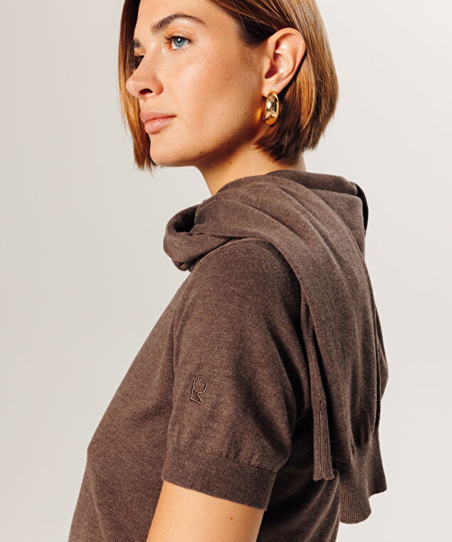 Rodier Twin-set En Maille Marron Havane