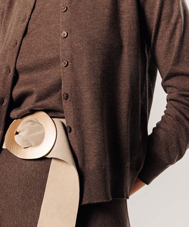 Rodier Twin-set En Maille Marron Havane