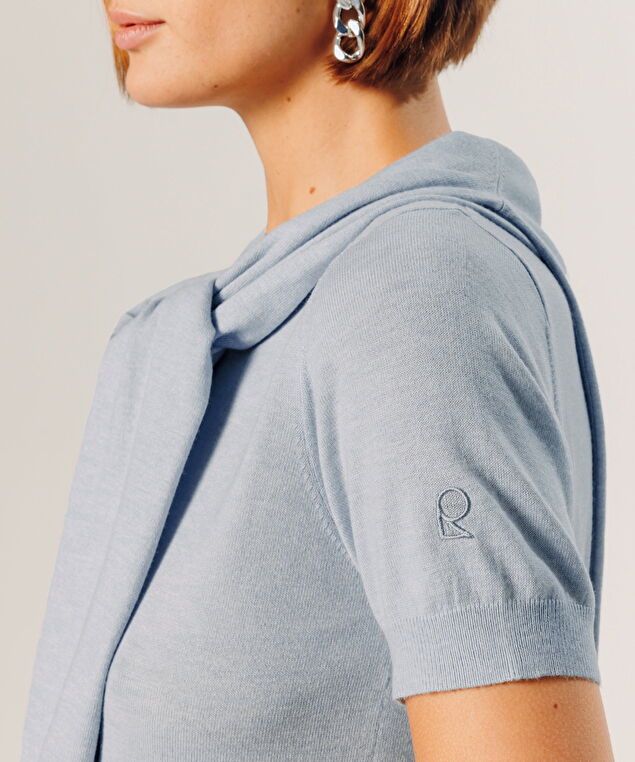 Rodier Twin-set En Maille Vert Amande