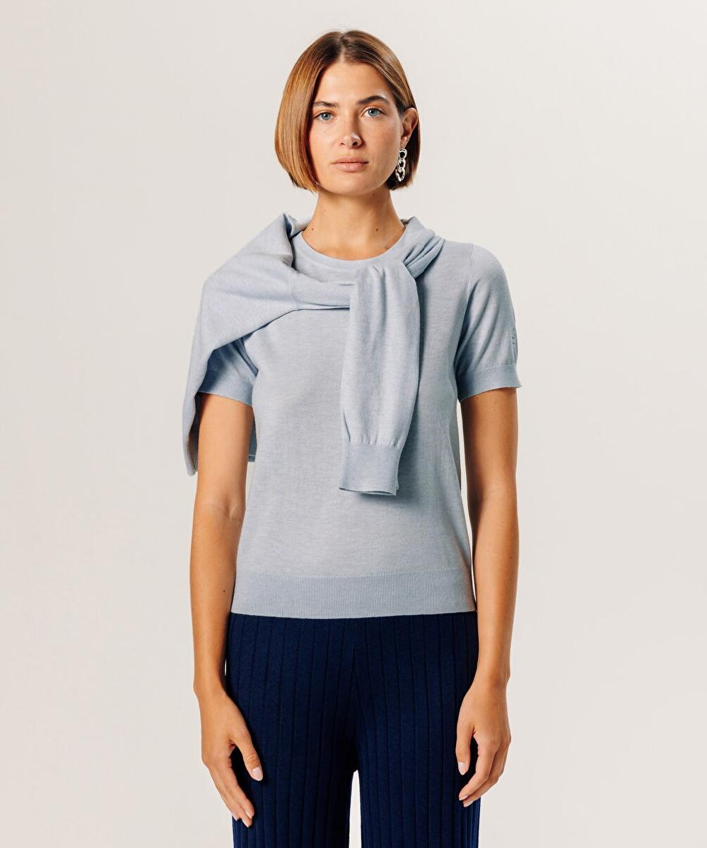 rodier Twin-set en maille vert amande