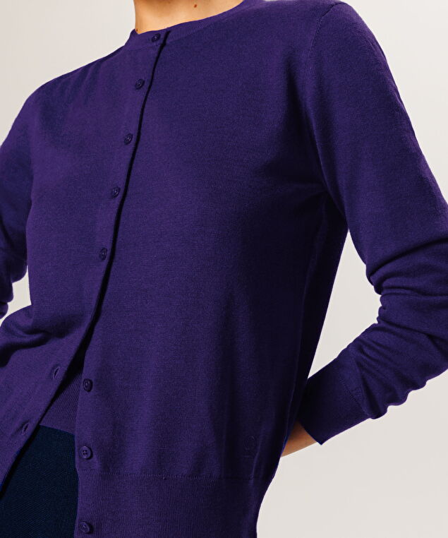 Rodier Twin-set En Maille Violet Fonce