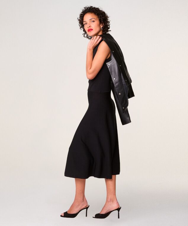 Rodier Veste Courte En Cuir Noire