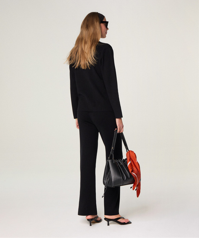 Rodier Veste Droite En Maille Noir