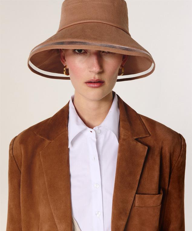 Rodier Veste En Cuir De Chèvre Velours Camel