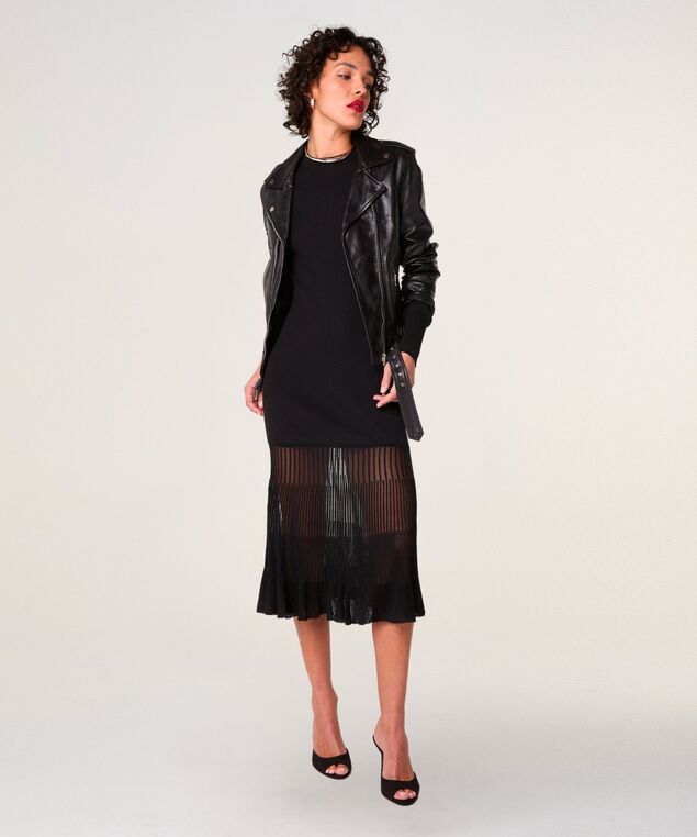 Rodier Veste Perfecto En Cuir Noir