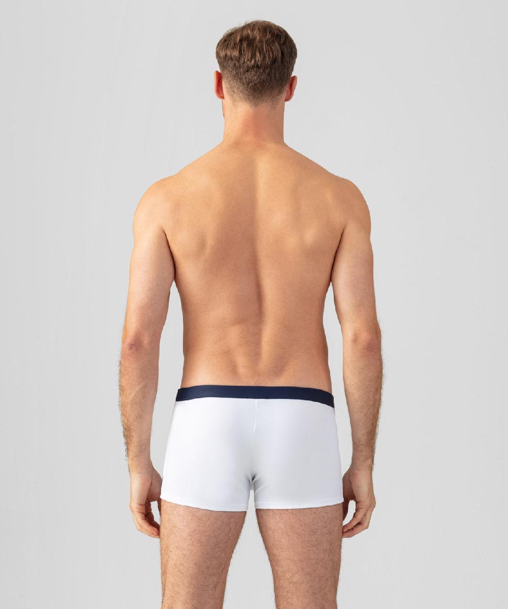 Ron Dorff Boxer De Bain à Ceinture Contrastée Blanc