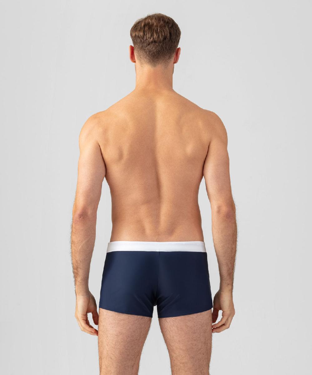 Ron Dorff Boxer De Bain à Ceinture Contrastée Bleu Marine