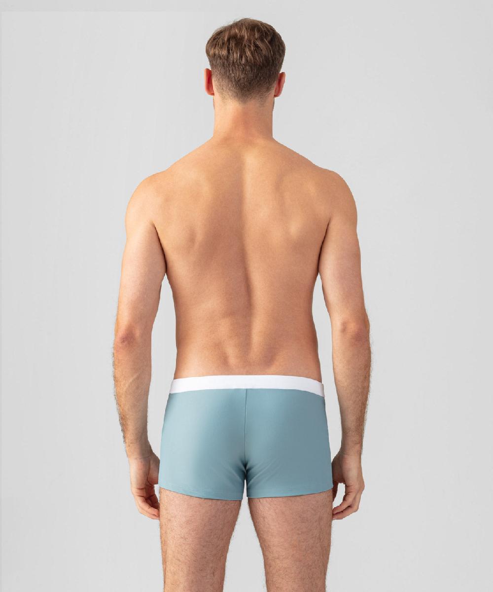 Ron Dorff Boxer De Bain à Ceinture Contrastée Vert De Gris