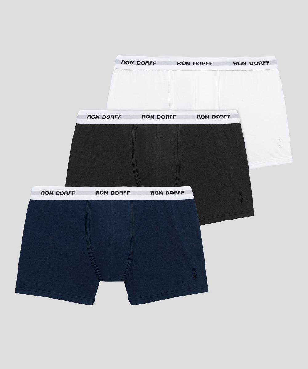 Ron Dorff Boxers RON DORFF Kit Bleu Marine/Blanc/Noir