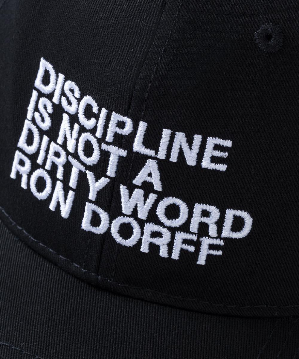 Ron Dorff Casquette En Coton Brodée "DISCIPLINE" Noir