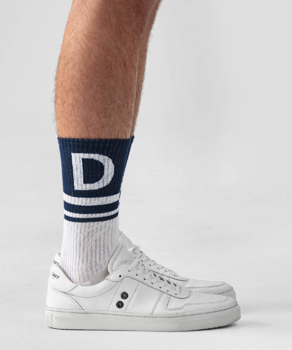 Ron Dorff Chaussettes De Sport à Lignes Irrégulières Bleu Océan