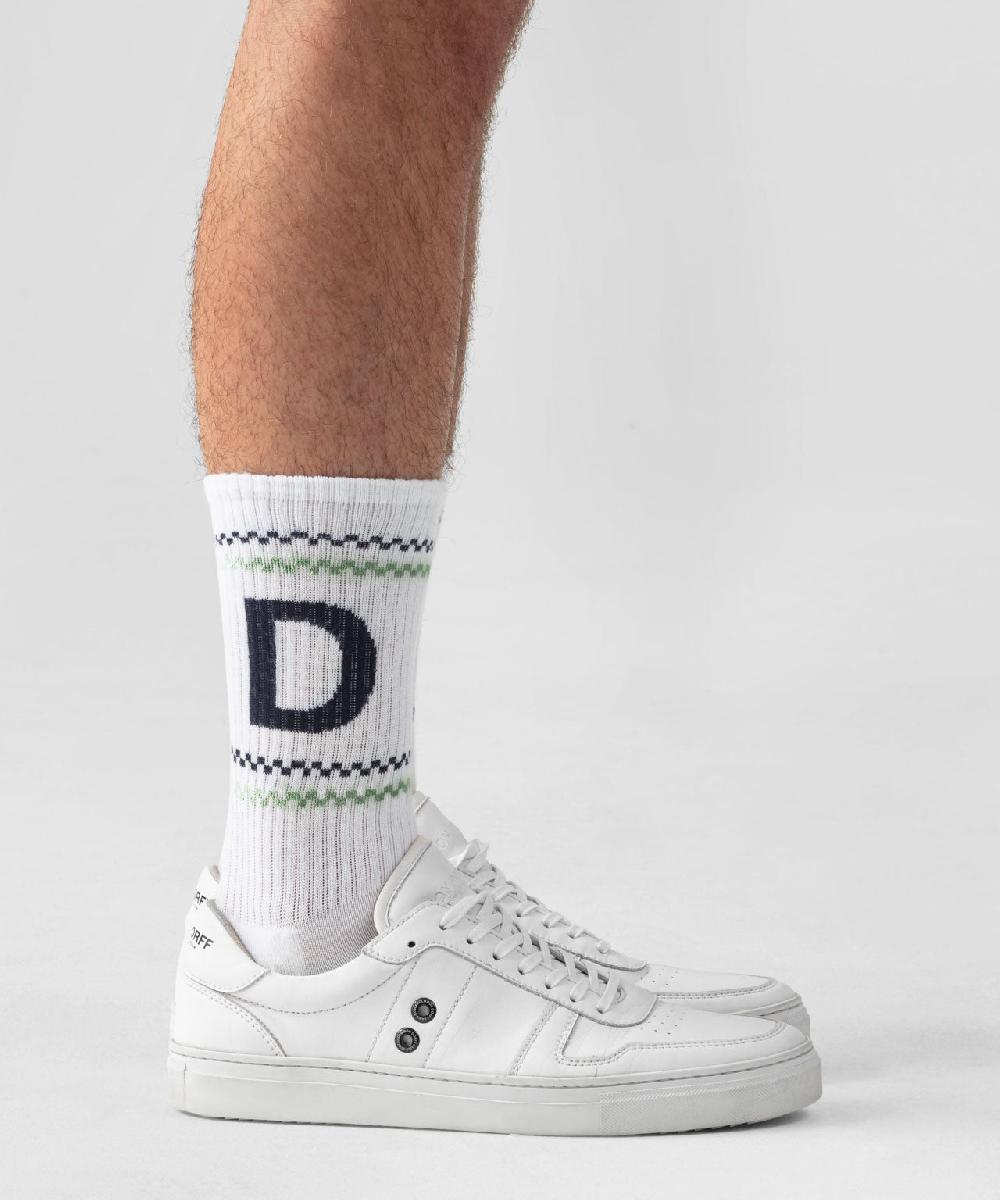 Ron Dorff Chaussettes De Sport à Motif Nordique Blanc