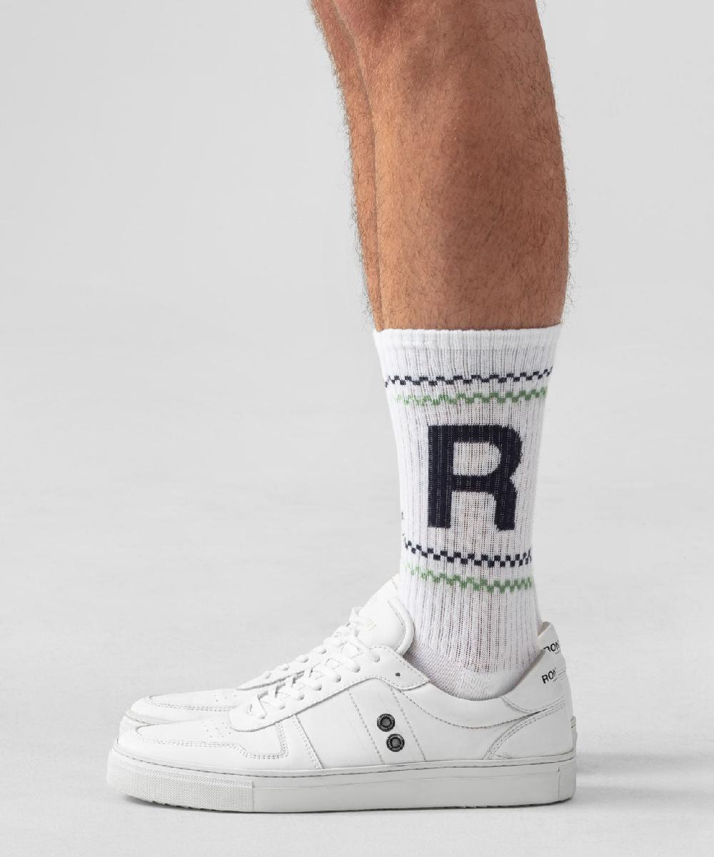 Ron Dorff Chaussettes De Sport à Motif Nordique Blanc