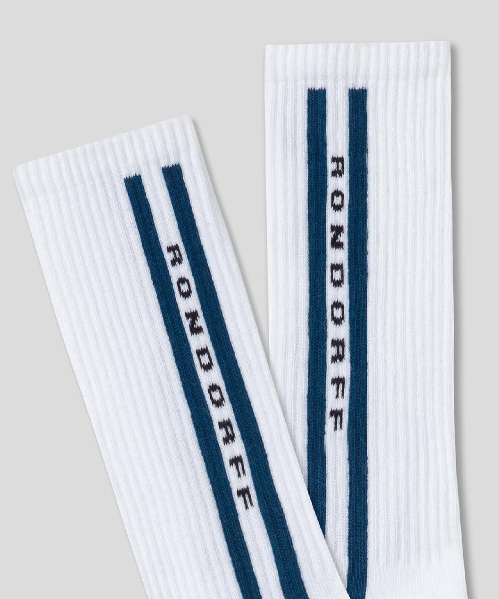 Ron Dorff Chaussettes De Sport Avec Bandes Latérales Bleu Profond