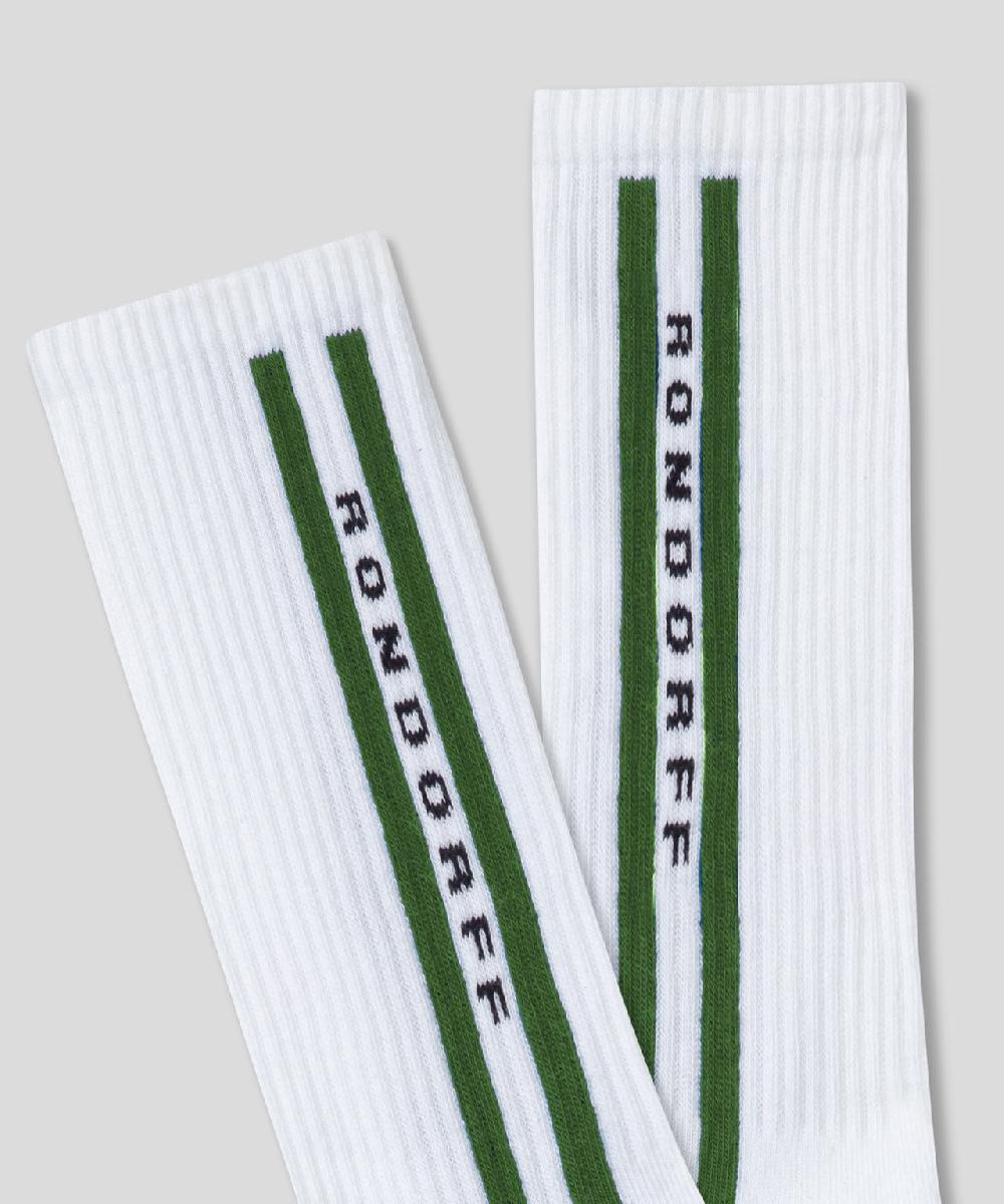 Ron Dorff Chaussettes De Sport Avec Bandes Latérales Vert Cactus