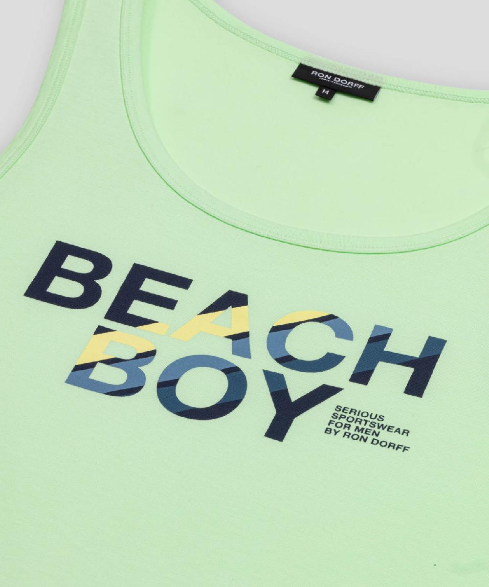 Ron Dorff Débardeur En Coton Organique "BEACH BOY" Vert Aloe Vera
