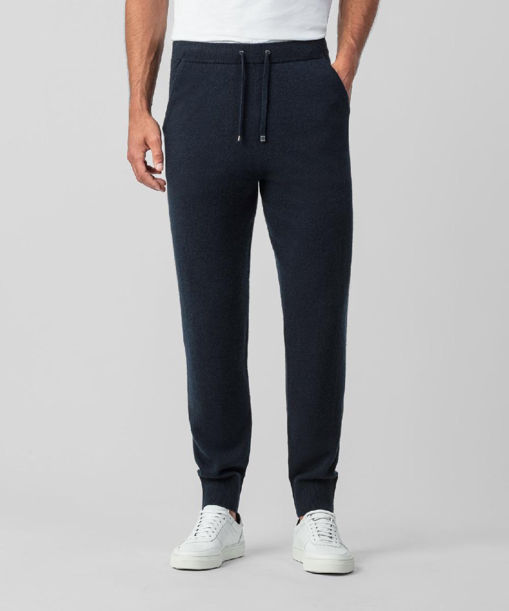 ron dorff Pantalon avec poches en cachemire Bleu marine