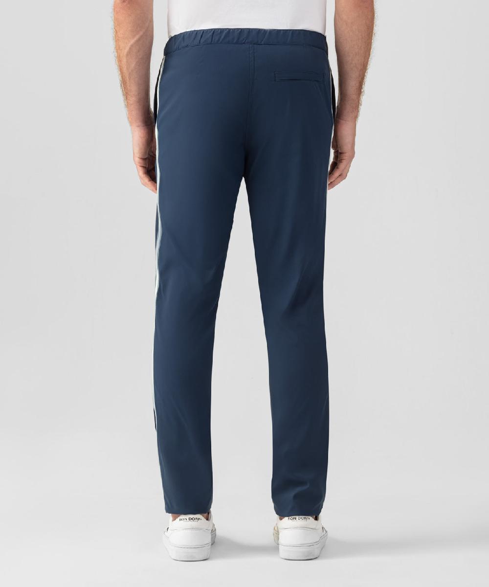 Ron Dorff Pantalon Chino Sport à Bandes Latérales Bleu Océan