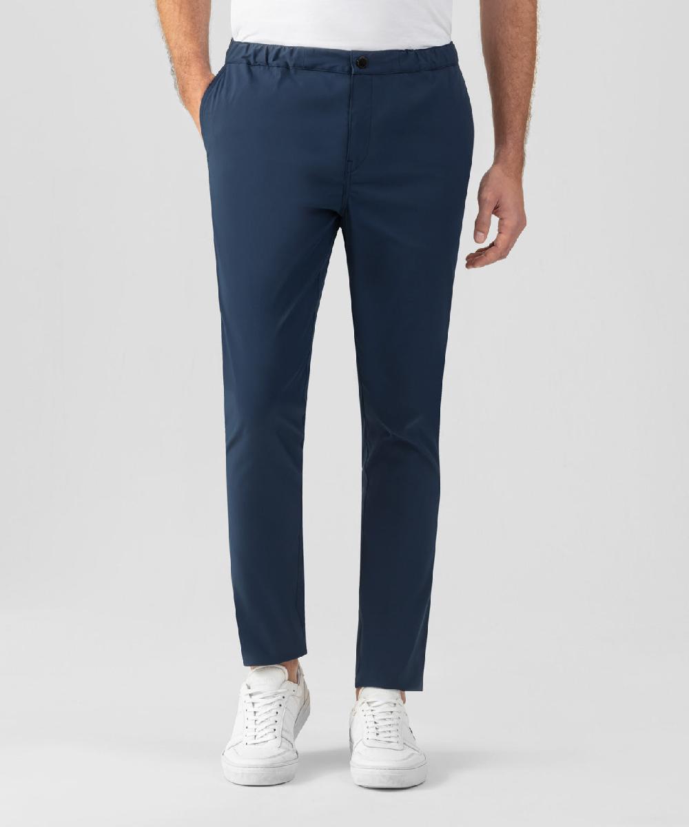 ron dorff Pantalon chino sport à bandes latérales Bleu océan