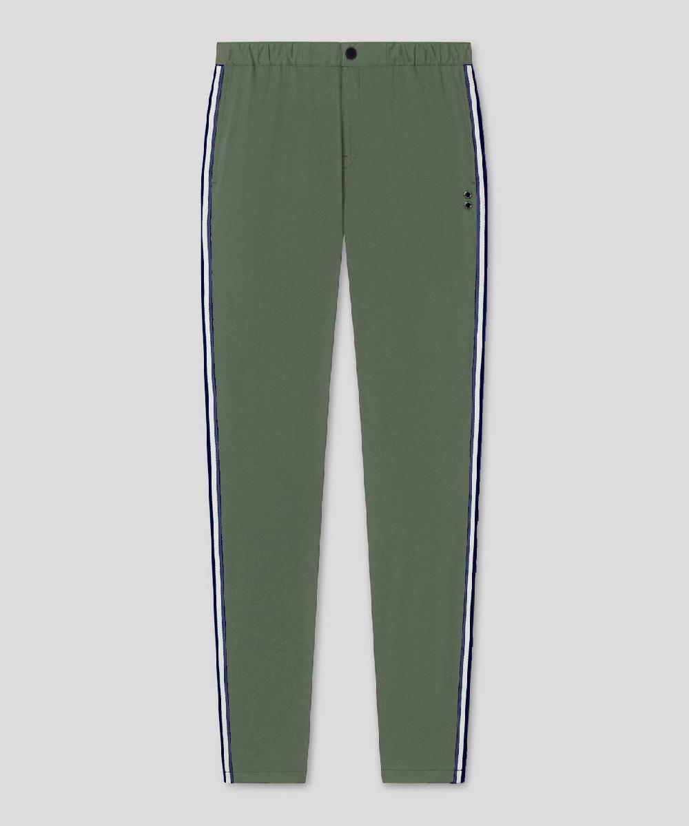 Ron Dorff Pantalon Chino Sport à Bandes Latérales Vert Ombré