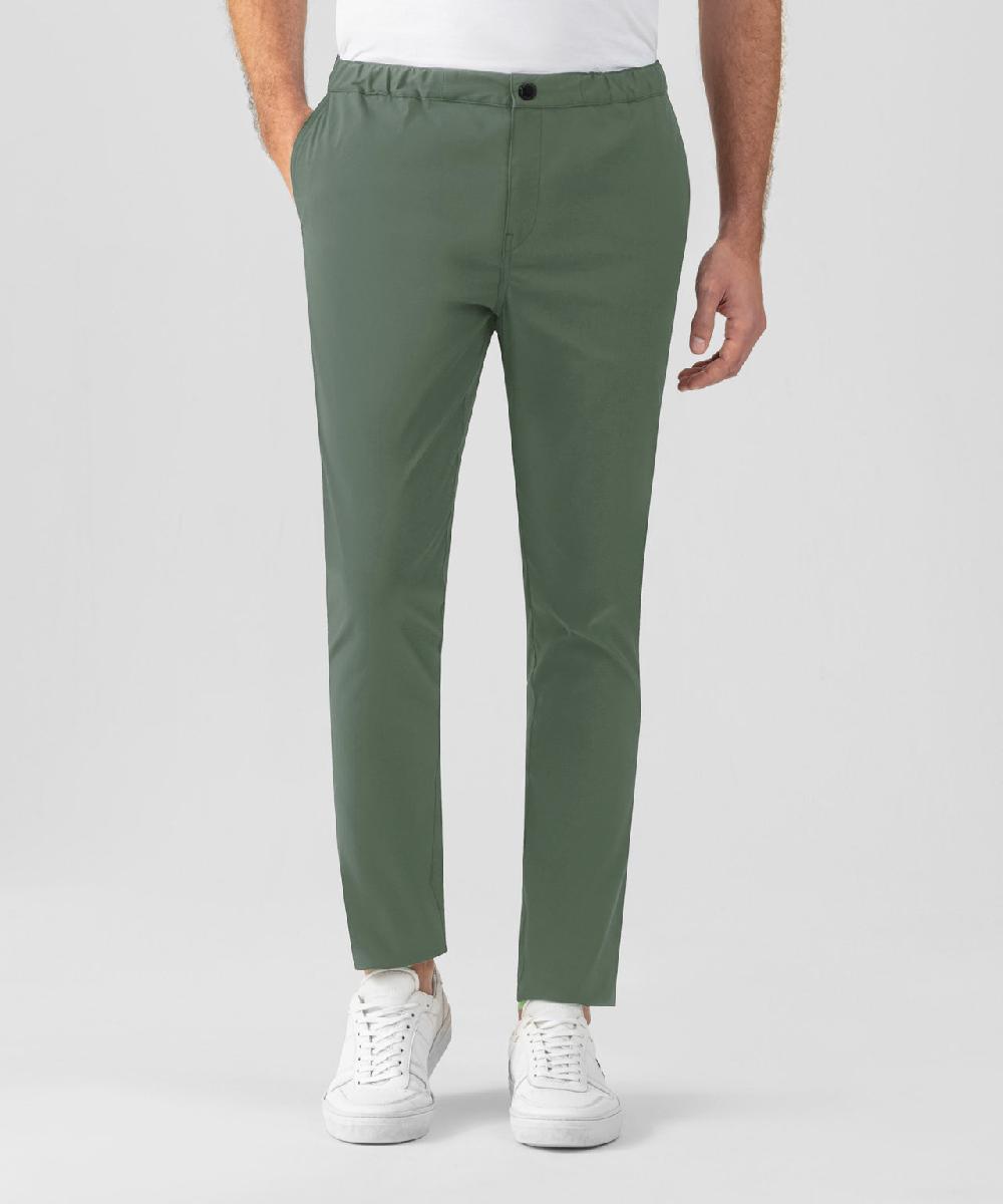 ron dorff Pantalon chino sport à bandes latérales Vert ombré