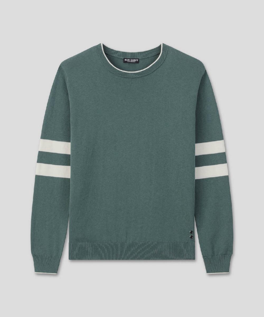 Ron Dorff Pull En Coton Et Cachemire à Double Rayures Gris Pin
