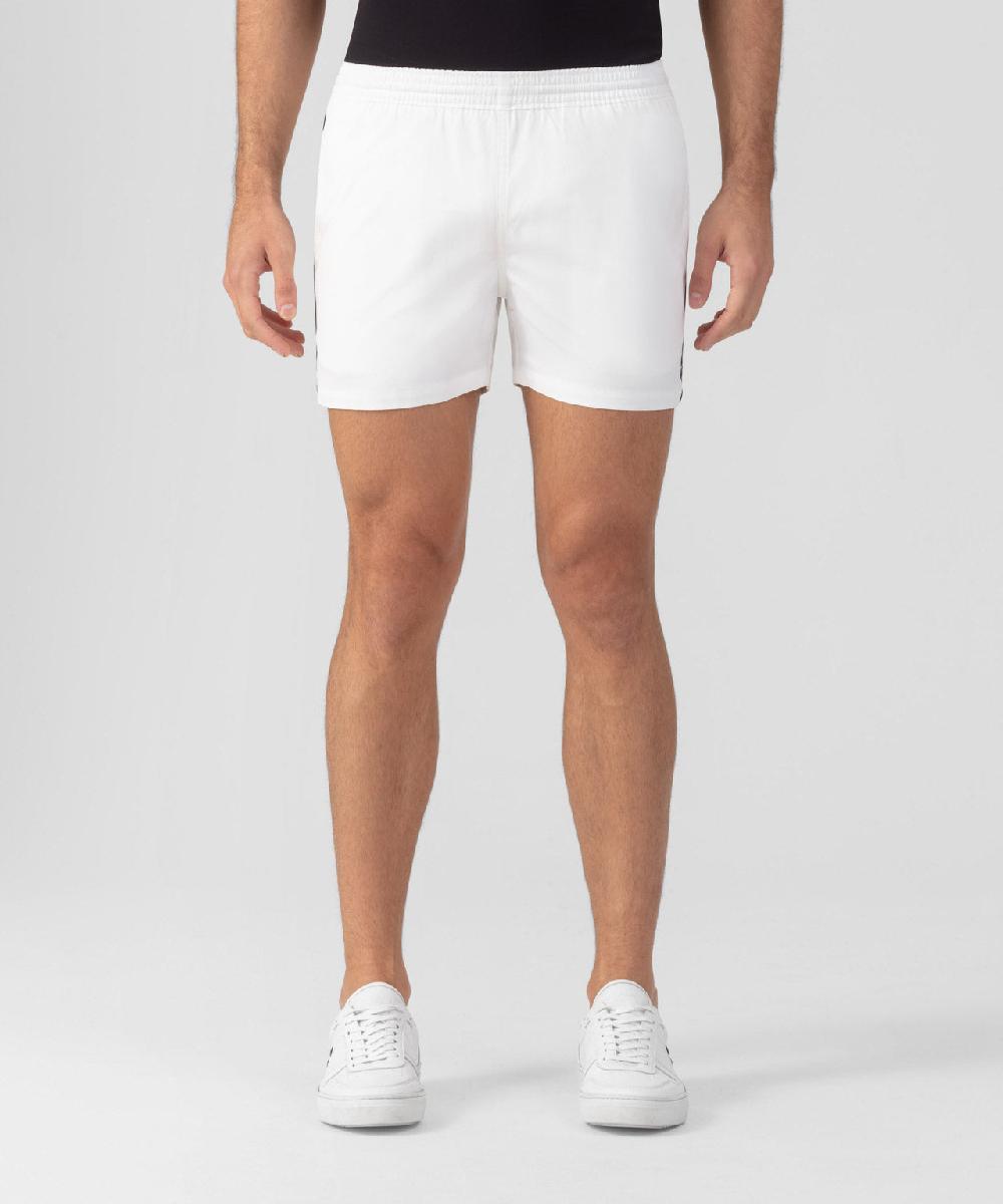 ron dorff RD Exerciser Shorts avec bandes rayées Écru