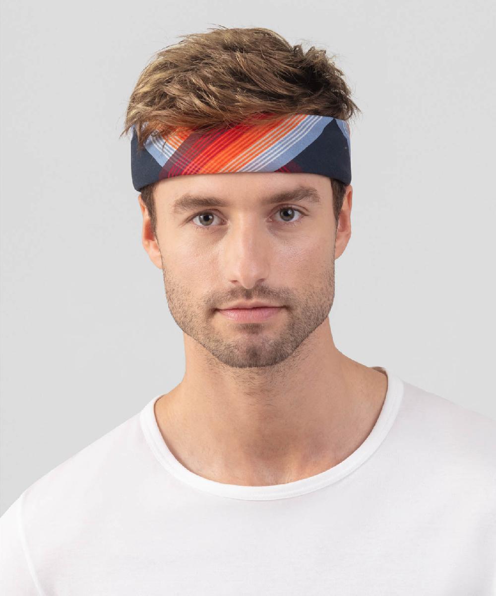 Ron Dorff Bandana à Carreaux Bleu Marine