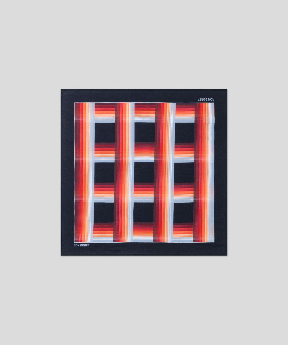 Ron Dorff Bandana à Carreaux Bleu Marine