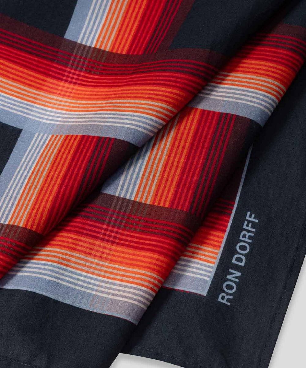 Ron Dorff Bandana à Carreaux Bleu Marine