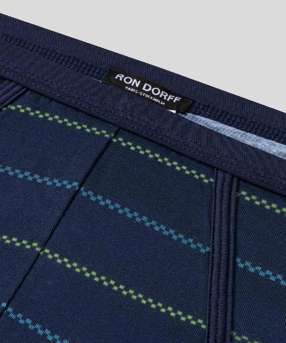 Ron Dorff Boxer à Motif Nordique Bleu Océan