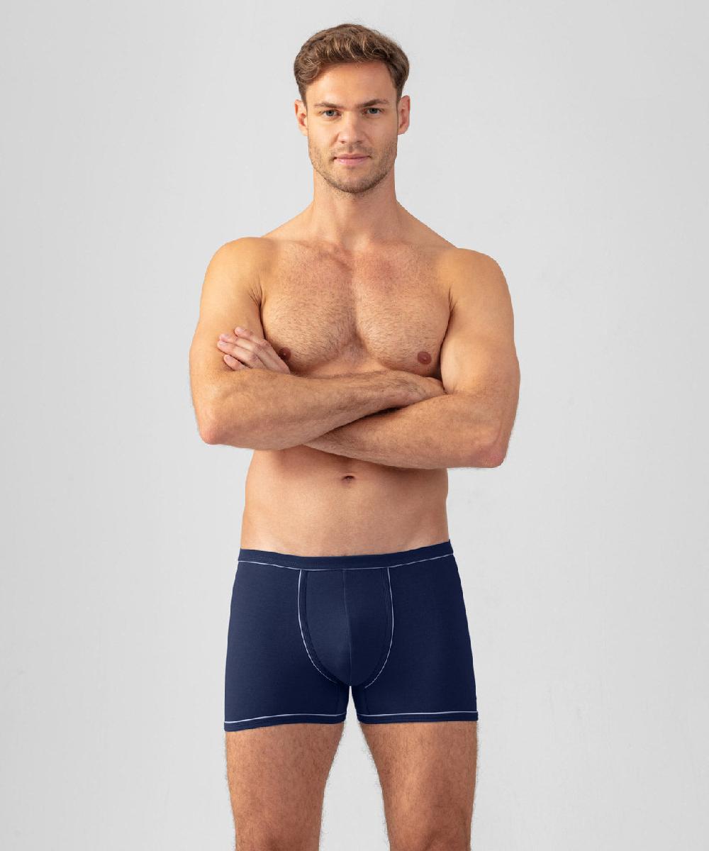 ron dorff Boxer avec passepoil Bleu marine