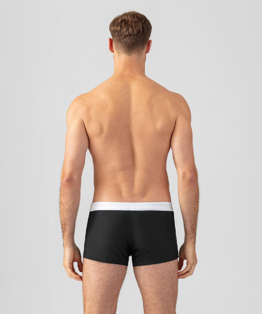 Ron Dorff Boxer De Bain à Ceinture Contrastée Noir