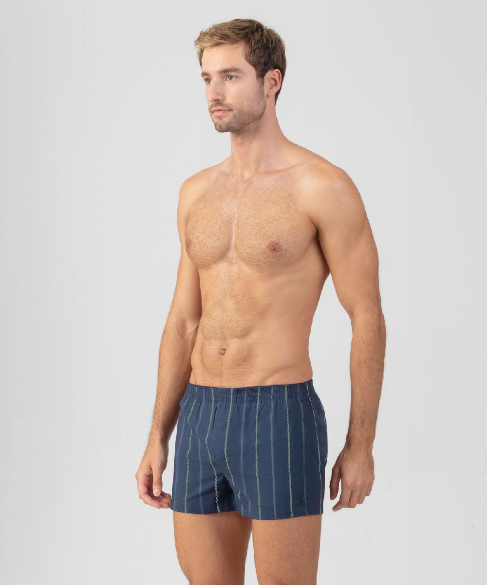 Ron Dorff Caleçon à Motif Nordique Bleu Océan