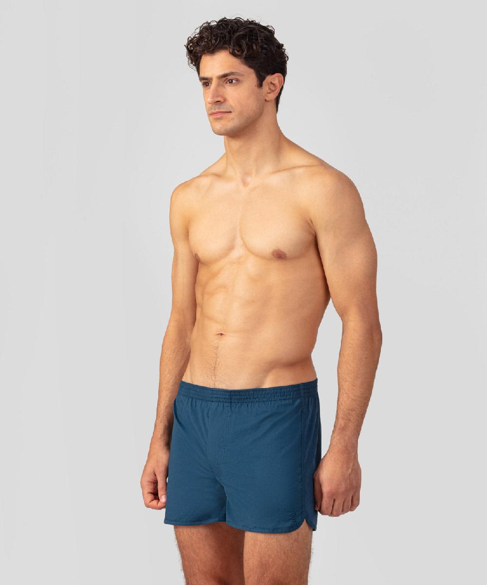 Ron Dorff Caleçon Avec Bords Arrondis Bleu Profond