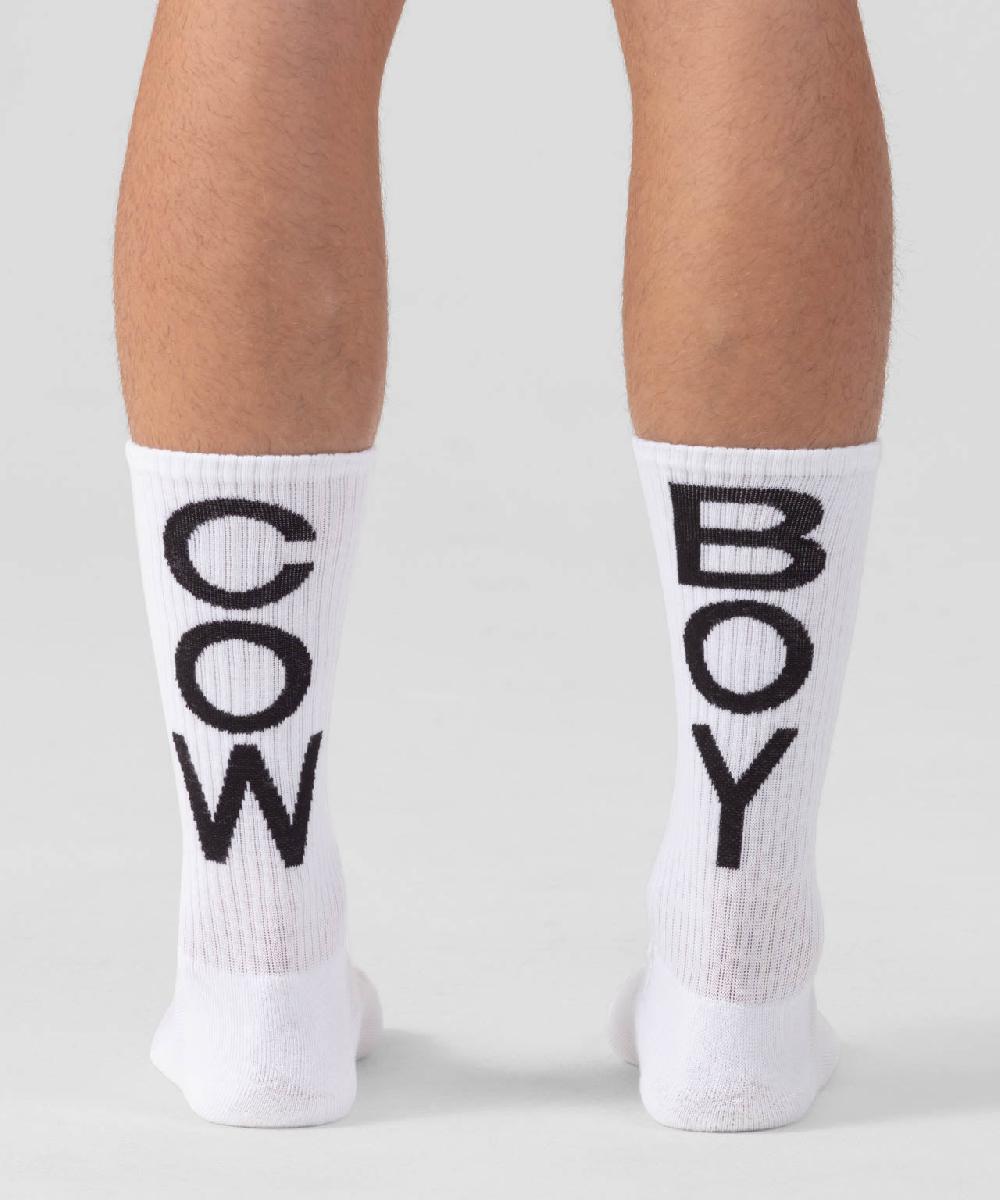 Ron Dorff Chaussettes De Sport "COW BOY" Blanc
