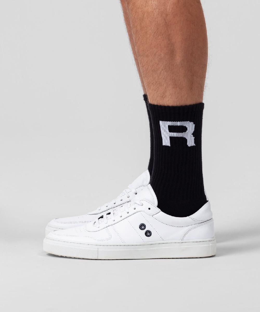 Ron Dorff Chaussettes De Sport En Coton "RD" Noir