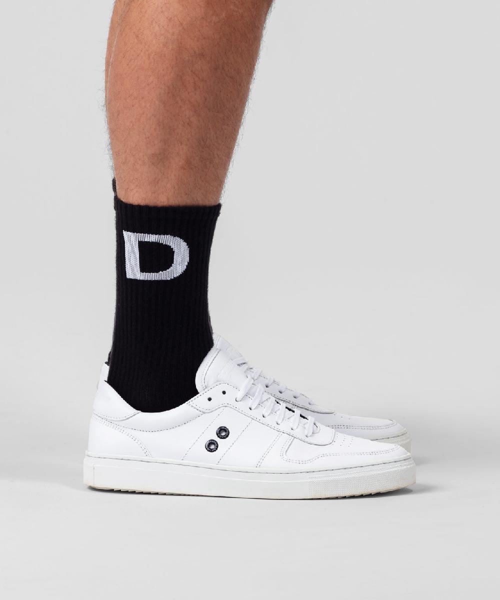 Ron Dorff Chaussettes De Sport En Coton "RD" Noir