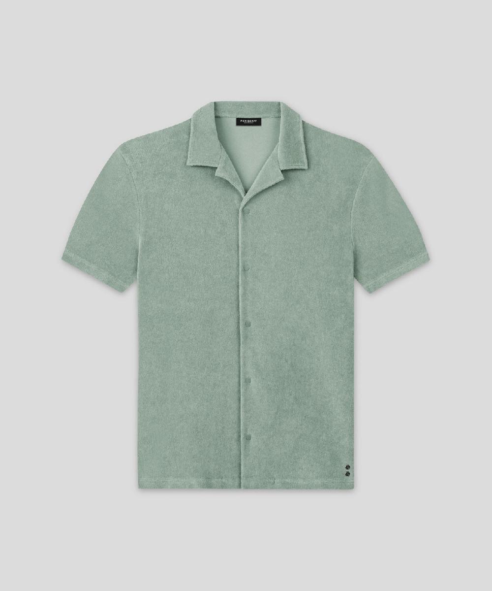 Ron Dorff Chemise En Coton Terry Vert De Gris