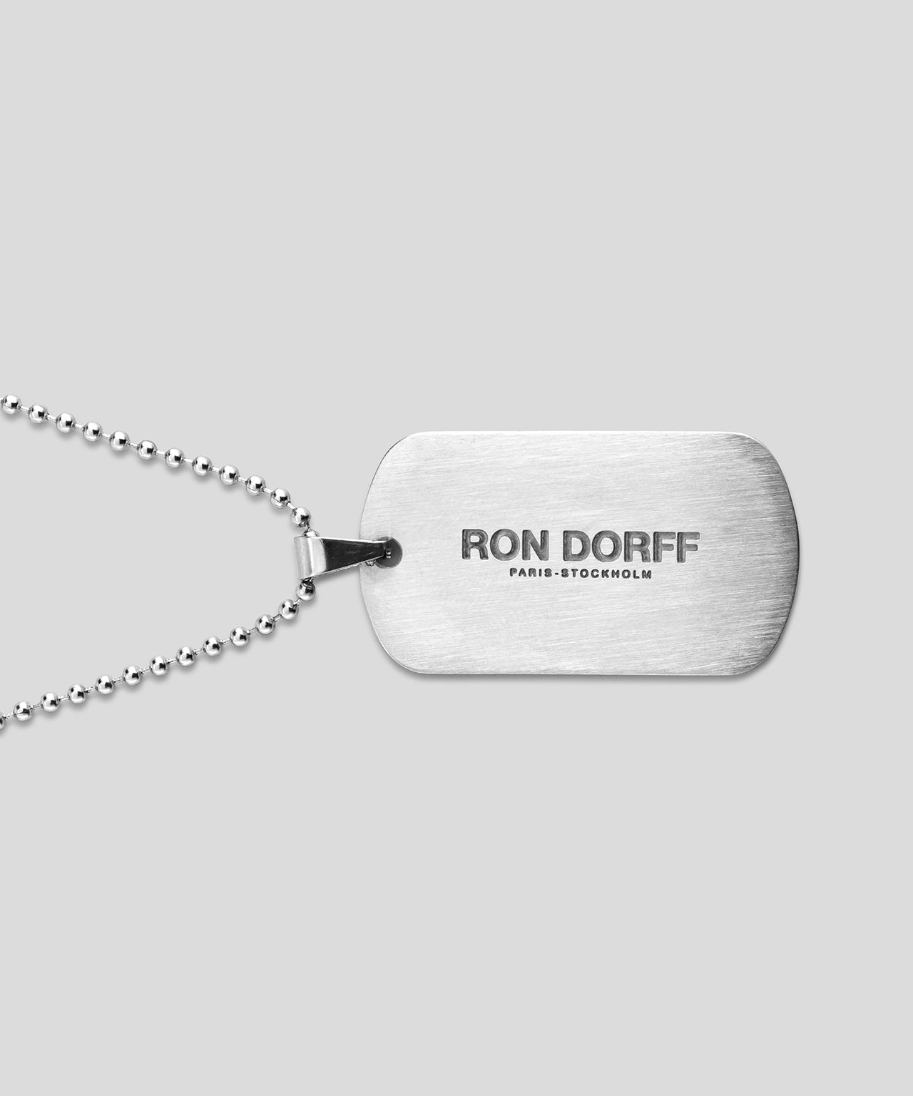 Ron Dorff Collier Argenté Militaire Gris