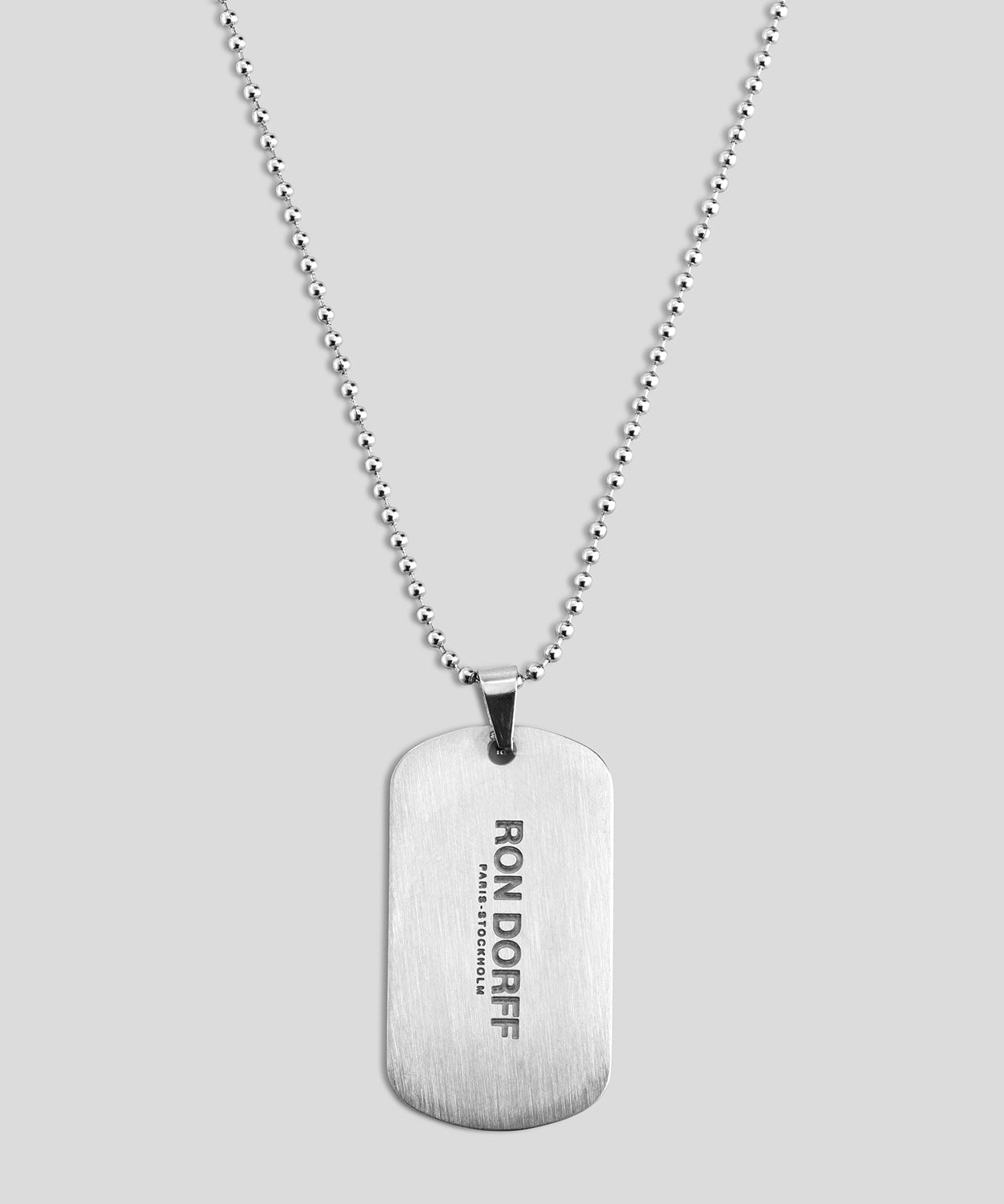 ron dorff Collier argenté militaire Gris