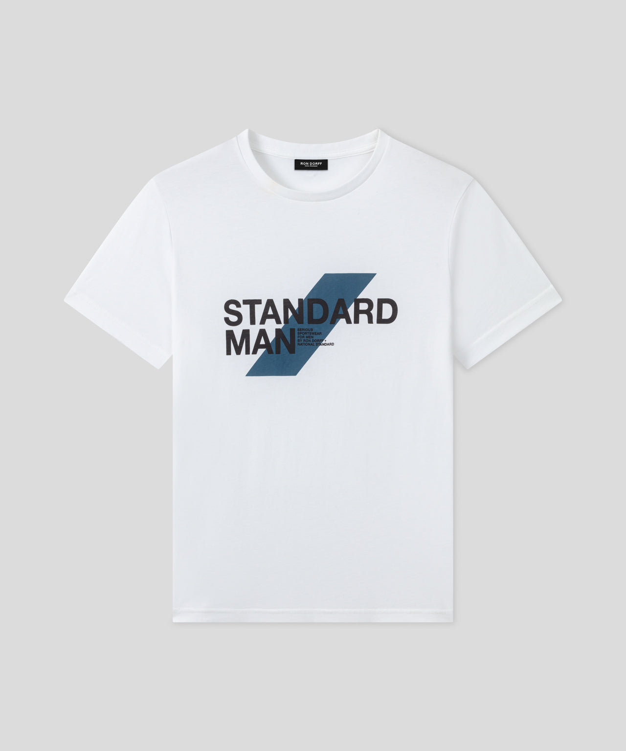 Ron Dorff RON DORFF + NATIONAL STANDARD T-shirt En Coton Organique "STANDARD MAN" Bleu Profond