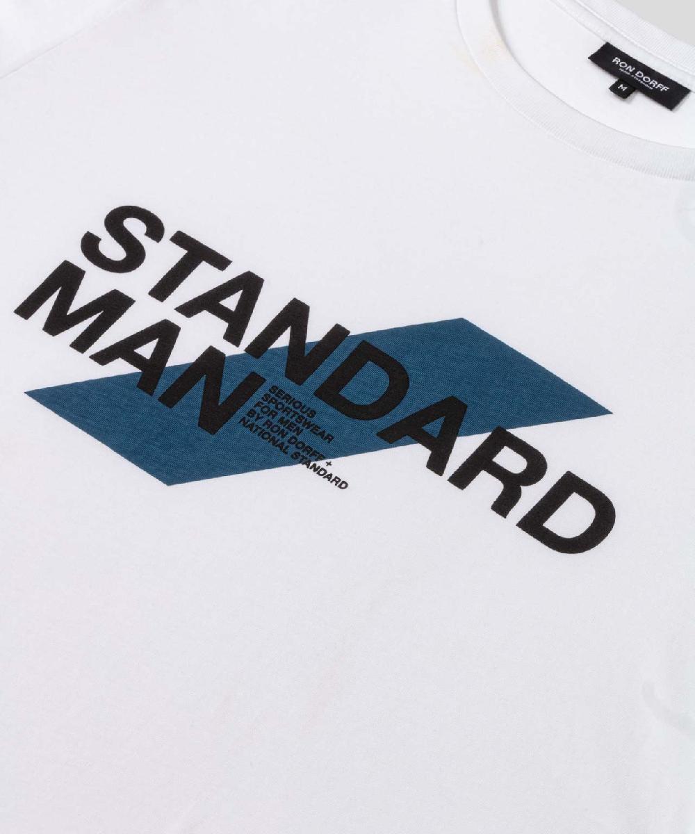 Ron Dorff RON DORFF + NATIONAL STANDARD T-shirt En Coton Organique "STANDARD MAN" Bleu Profond