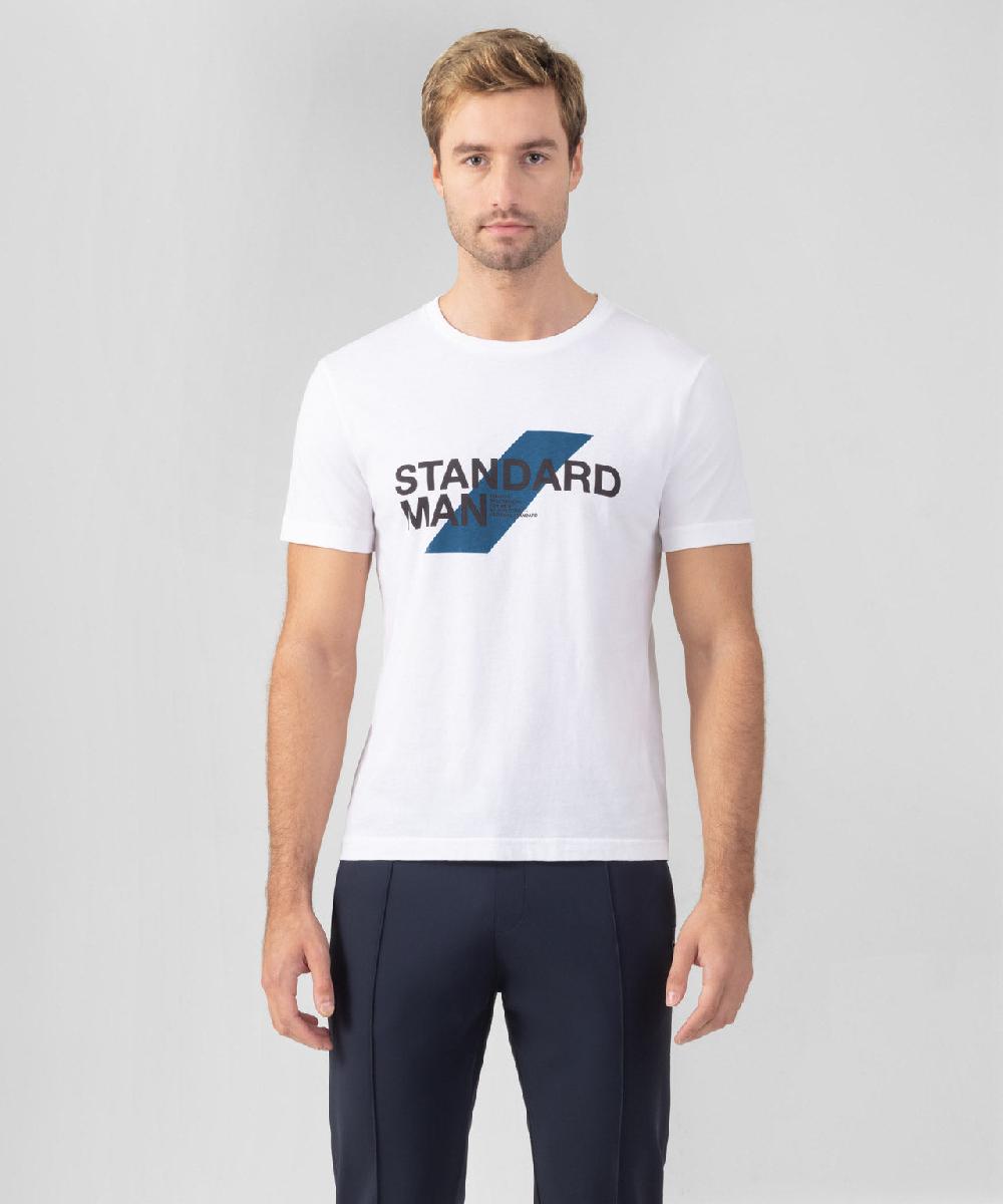 ron dorff RON DORFF + NATIONAL STANDARD T-shirt en coton organique "STANDARD MAN" Bleu profond
