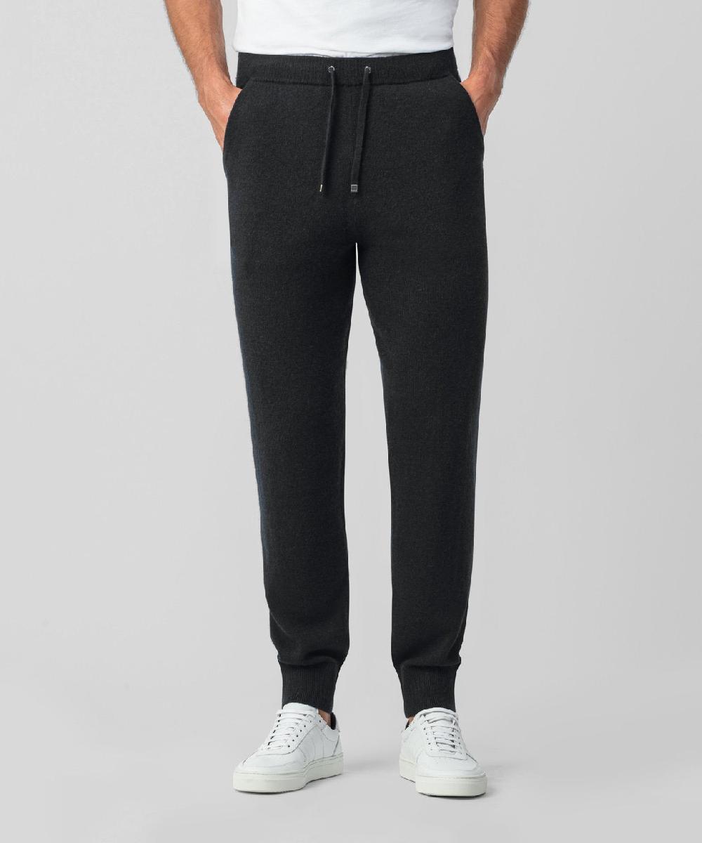 ron dorff Pantalon en laine et en cachemire Noir