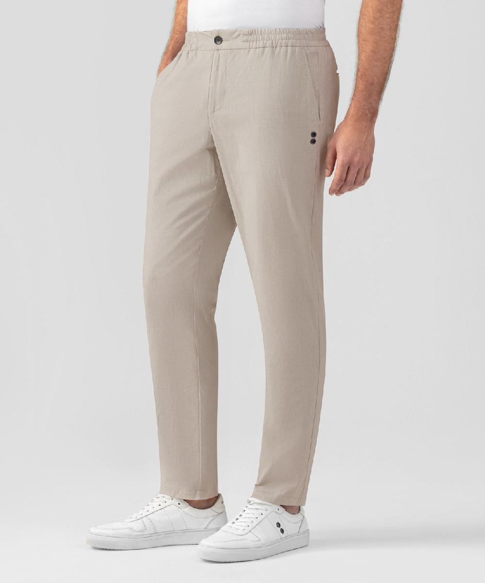 Ron Dorff Pantalon En Lin Et Coton Gris Cendré