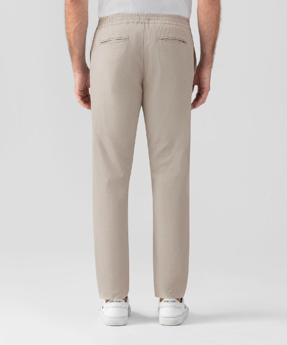 Ron Dorff Pantalon En Lin Et Coton Gris Cendré