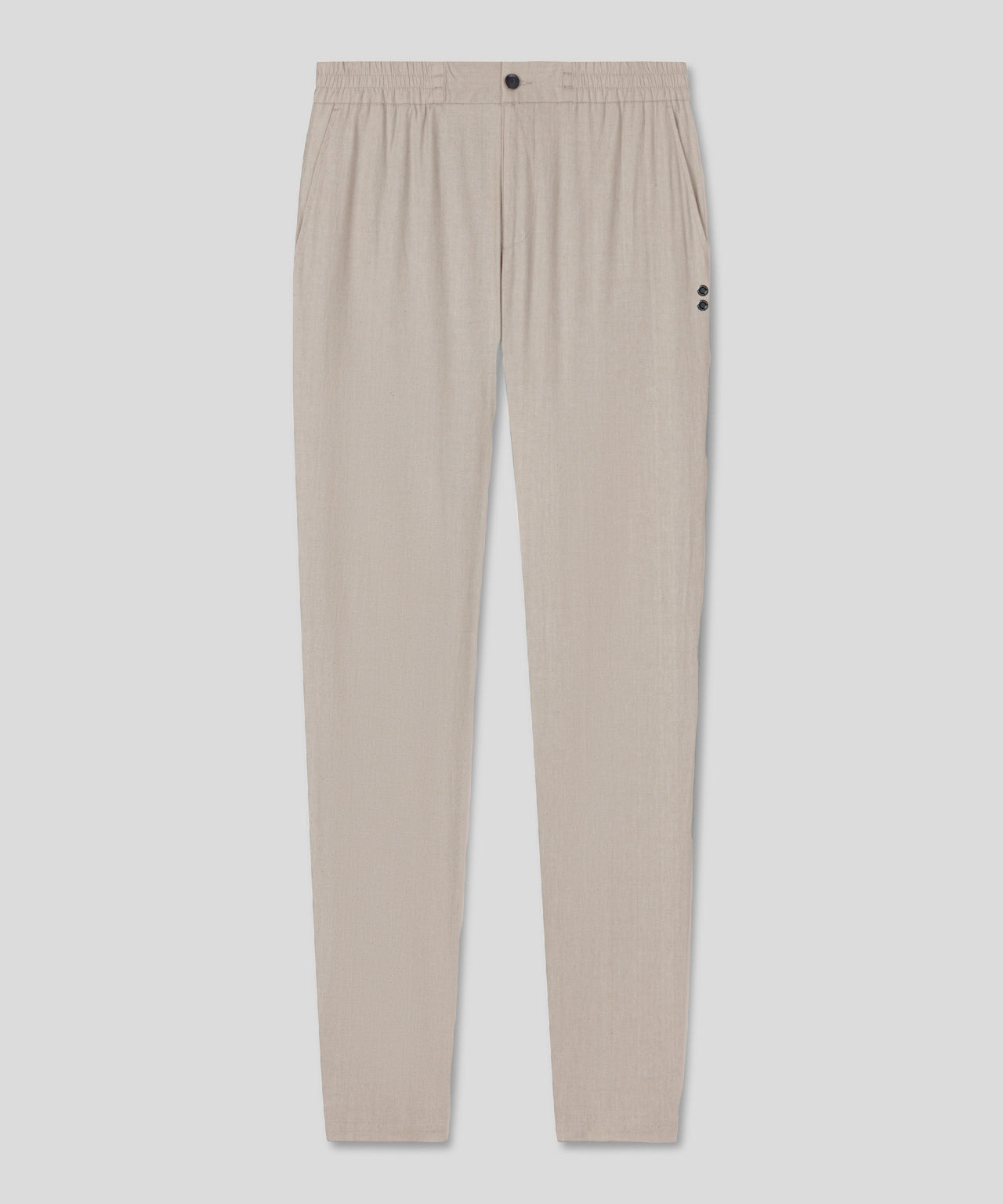 Ron Dorff Pantalon En Lin Et Coton Gris Cendré
